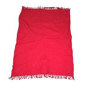 Samarkanda Di Lanerossi Cotton Tasseled Blanket Red Plaid Colorful